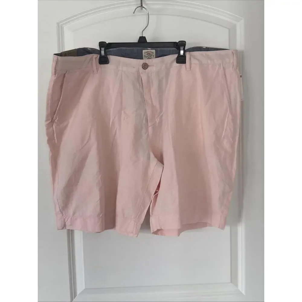 Faherty Shorts Mens 42 Linen Blend Chino Casual 9